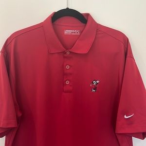 Nike, Mickey Mouse Polo, Large, Red